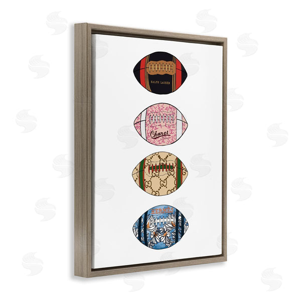 Stupell Industries Amelia Noyes | Trendy Glam Footballs Patterned Chic Fashion Designs Wall Art