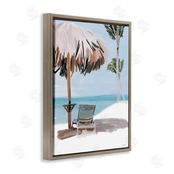Stupell Industries Amelia Noyes | Tropical Beach Hut Scenery Wall Art
