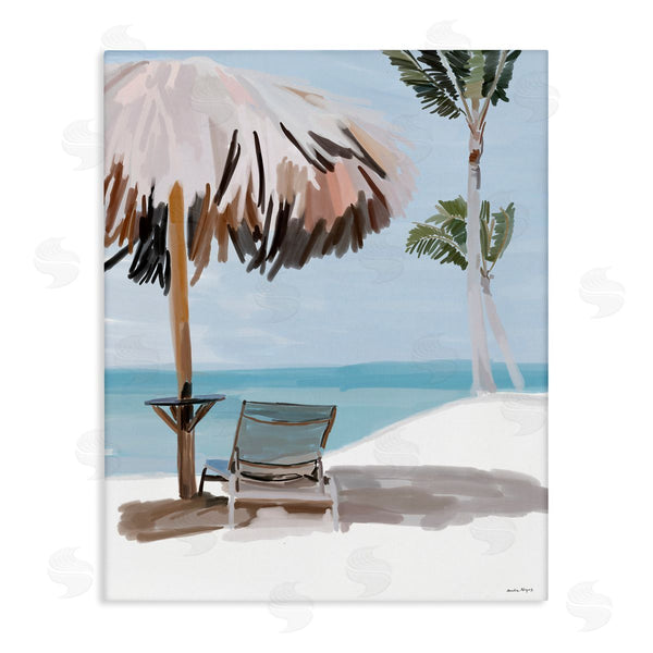 stupell industries Amelia Noyes | Tropical Beach Hut Scenery Wall Art
