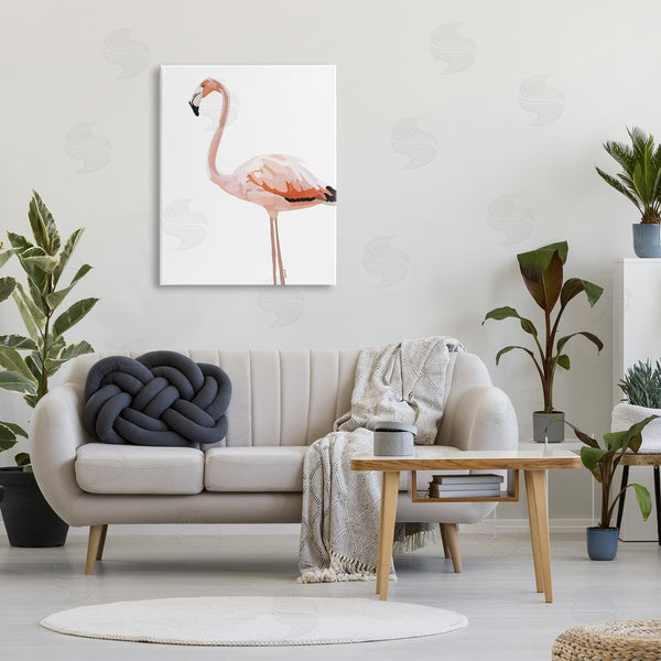 Stupell Industries Amelia Noyes | Tropical Pink Flamingo Bird Casual Animal Design Wall Art