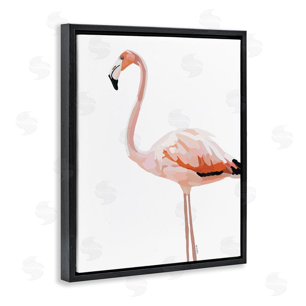 Stupell Industries Amelia Noyes | Tropical Pink Flamingo Bird Casual Animal Design Wall Art