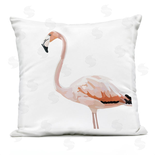 Stupell Industries Amelia Noyes | Tropical Pink Flamingo Bird Casual Animal Printed Throw Pillow