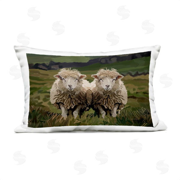 Stupell Industries Amelia Noyes | Twin Sheep In Pasture Printed Throw Pillow