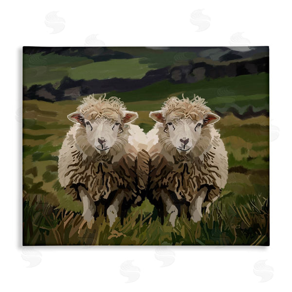 stupell industries Amelia Noyes | Twin Sheep in Pasture