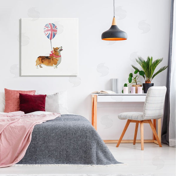 Stupell Industries Amelia Noyes | UK Royal Corgi Dog Balloon Wall Art