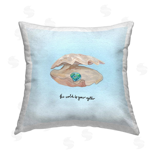 Stupell Industries Amelia Noyes | Uplifting Oyster Pearl Printed Throw Pillow