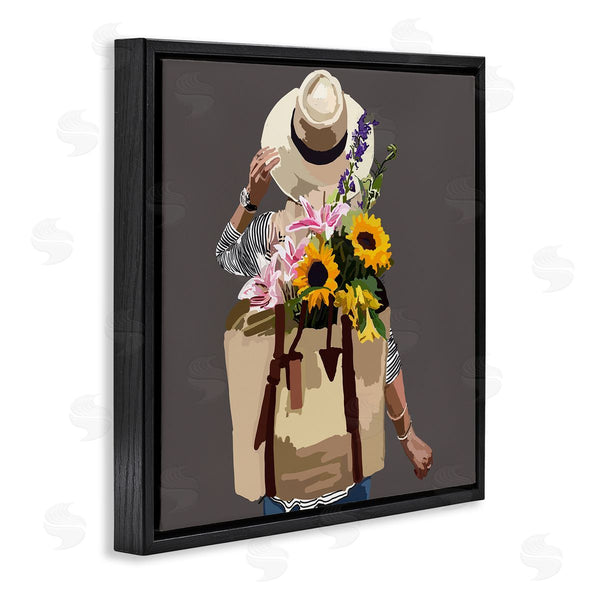 Stupell Industries Amelia Noyes | Varied Flower Arrangement Blossoms Backpack Bouquet Wall Art