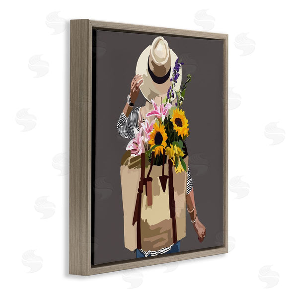 Stupell Industries Amelia Noyes | Varied Flower Arrangement Blossoms Backpack Bouquet Wall Art