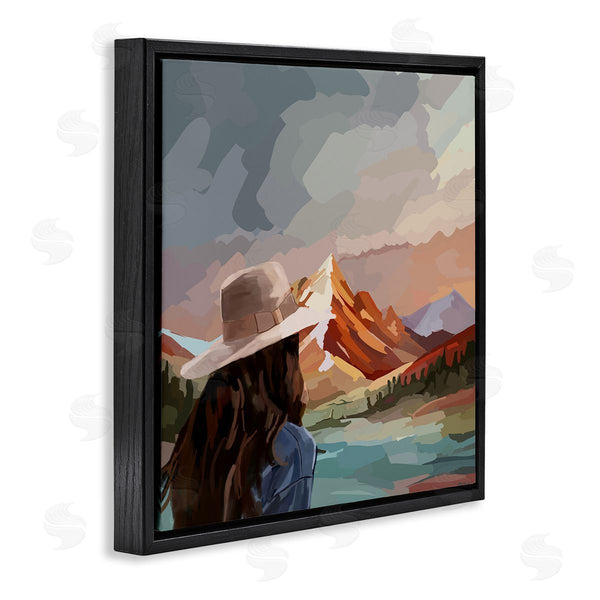 Stupell Industries Amelia Noyes | Vibrant Mountain View With Girl