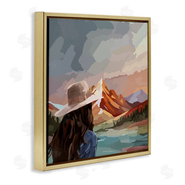 Stupell Industries Amelia Noyes | Vibrant Mountain View With Girl