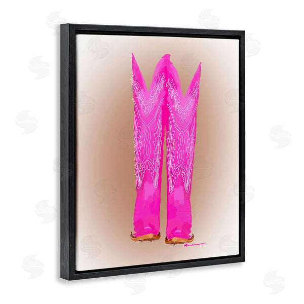 Stupell Industries Amelia Noyes | Vivid Pink Cowgirl Boots Wall Art