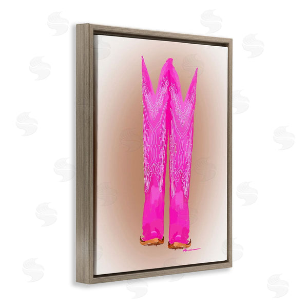 Stupell Industries Amelia Noyes | Vivid Pink Cowgirl Boots Wall Art