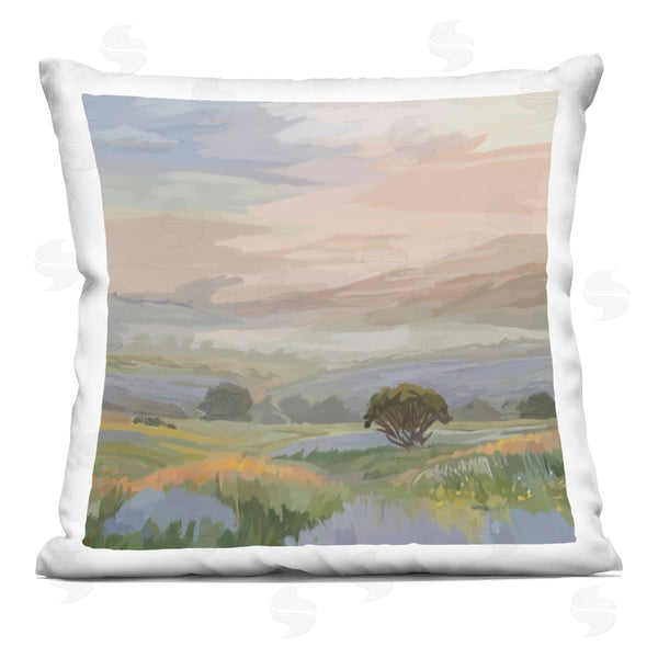 stupell industries Amelia Noyes | Warm Sunrise over California Mountains Printed Throw Pillow