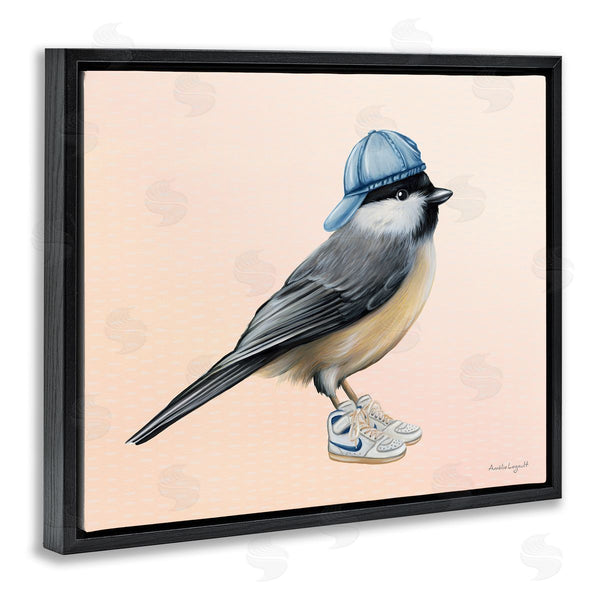 Stupell Industries Amelie Legault | Hip Chickadee Bird Backwards Hat Trendy Sneakers Wall Art