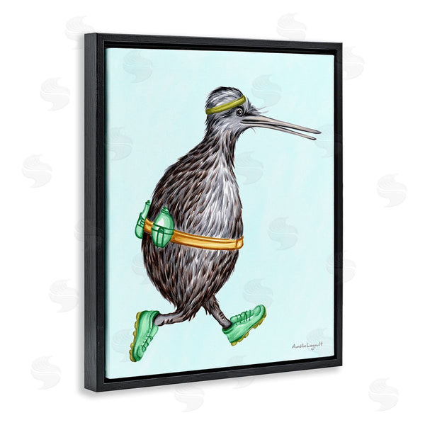 Stupell Industries Amelie Legault | Kiwi Bird Jogging Exercise Clothing Sneakers Illustration Wall Art