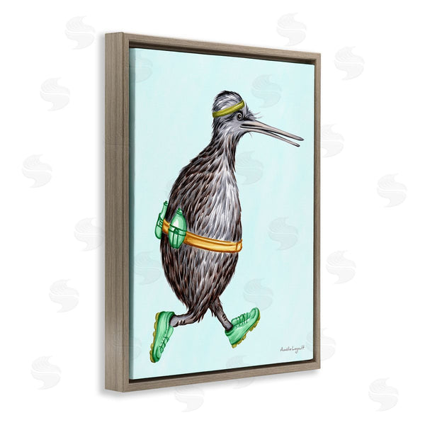 Stupell Industries Amelie Legault | Kiwi Bird Jogging Exercise Clothing Sneakers Illustration Wall Art