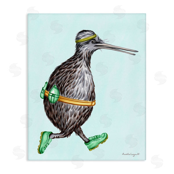 stupell industries Amelie Legault | Kiwi Bird Jogging Exercise Clothing Sneakers Illustration Wall Art
