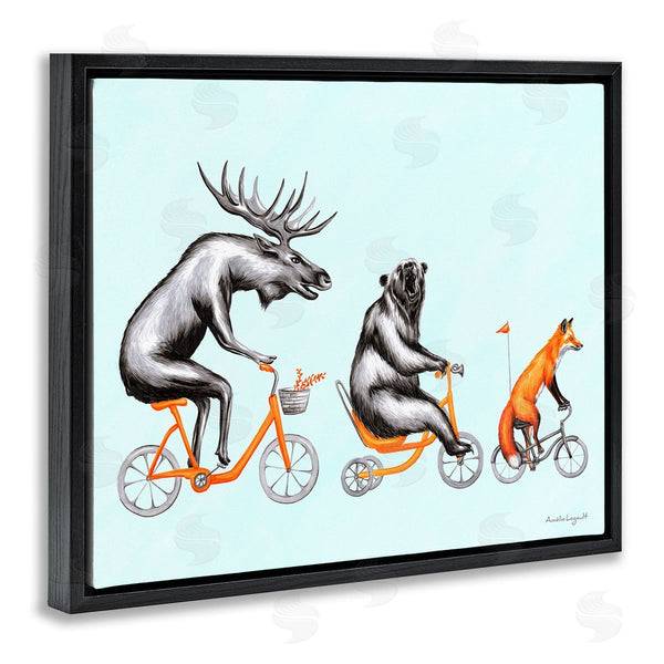 Stupell Industries Amelie Legault | Wildlife Animals Riding Bikes Moose Bear Fox Wall Art