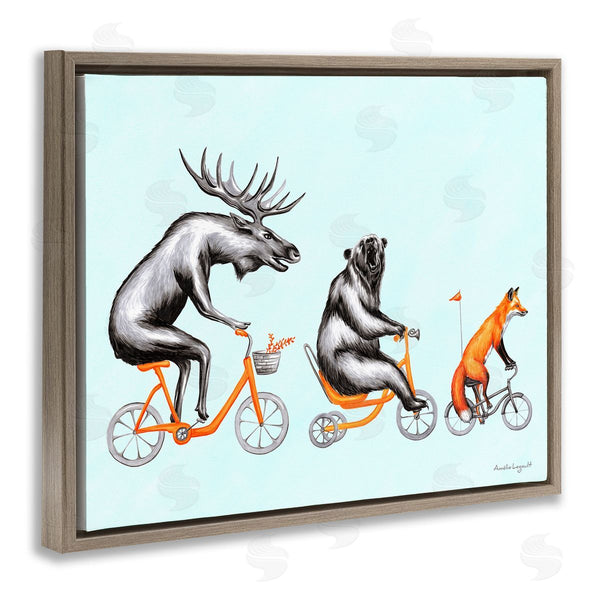 Stupell Industries Amelie Legault | Wildlife Animals Riding Bikes Moose Bear Fox Wall Art