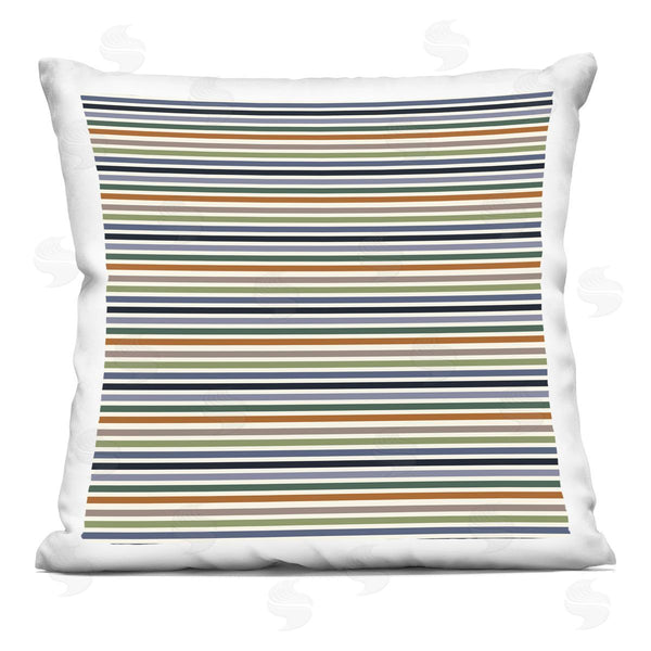 stupell industries Amy Brinkman | Alternating Muted Stripes Pattern Printed Throw Pillow