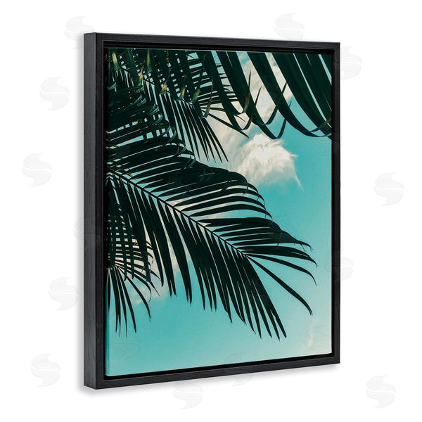 Stupell Industries Amy Brinkman | Bright Tropical Palm Tree Leaves Against Blue Sky Wall Art