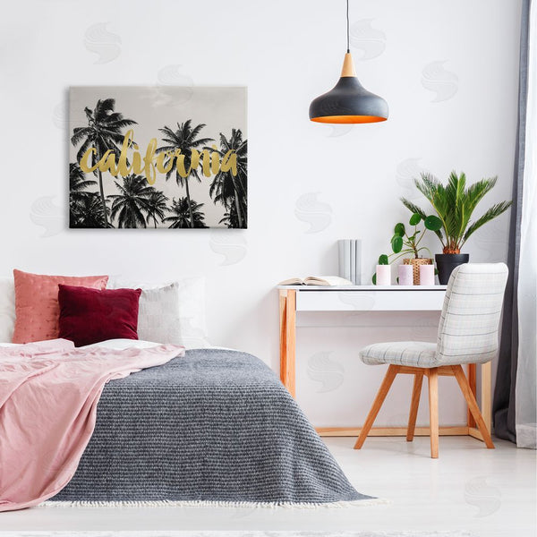 Stupell Industries Amy Brinkman | California Glam Typography Tropical Tree Foliage Wall Art