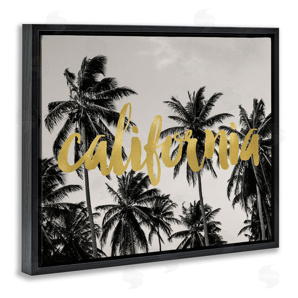 Stupell Industries Amy Brinkman | California Glam Typography Tropical Tree Foliage Wall Art
