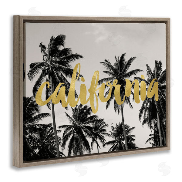 Stupell Industries Amy Brinkman | California Glam Typography Tropical Tree Foliage Wall Art