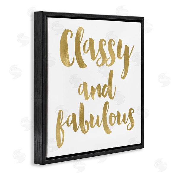 Stupell Industries Amy Brinkman | Classy And Fabulous Glam Detail Calligraphy Phrase Wall Art