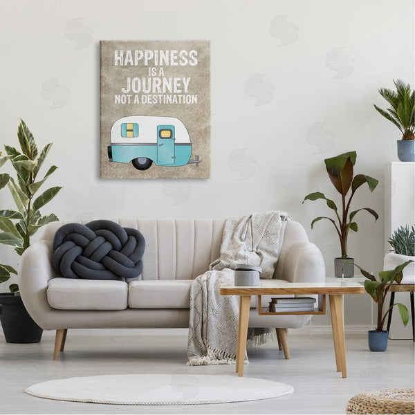 Stupell Industries Amy Brinkman | Happiness Is A Journey Inspirational Adventure Quote Wall Art