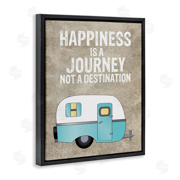 Stupell Industries Amy Brinkman | Happiness Is A Journey Inspirational Adventure Quote Wall Art