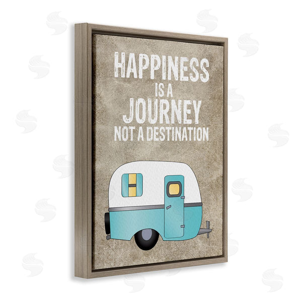Stupell Industries Amy Brinkman | Happiness Is A Journey Inspirational Adventure Quote Wall Art