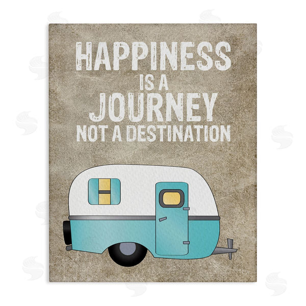 stupell industries Amy Brinkman | Happiness is a Journey Inspirational Adventure Quote Wall Art