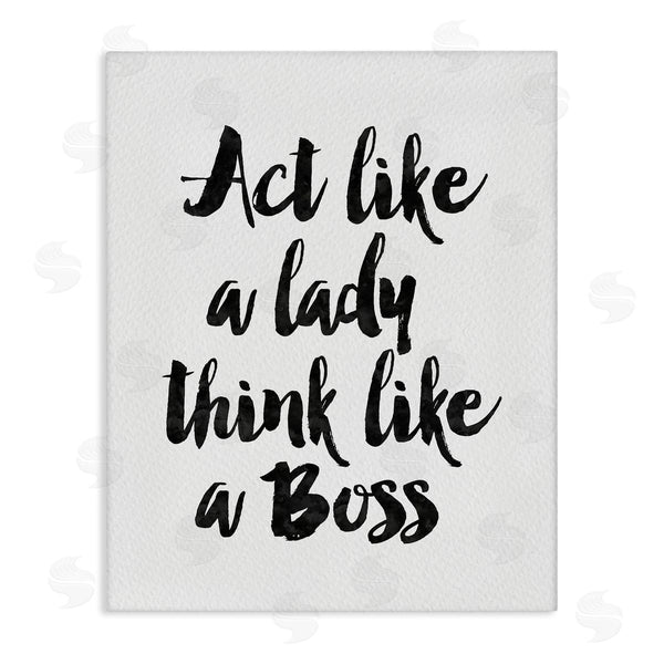 stupell industries Amy Brinkman | Lady Boss Calligraphy Sign Girl Power Design Wall Art