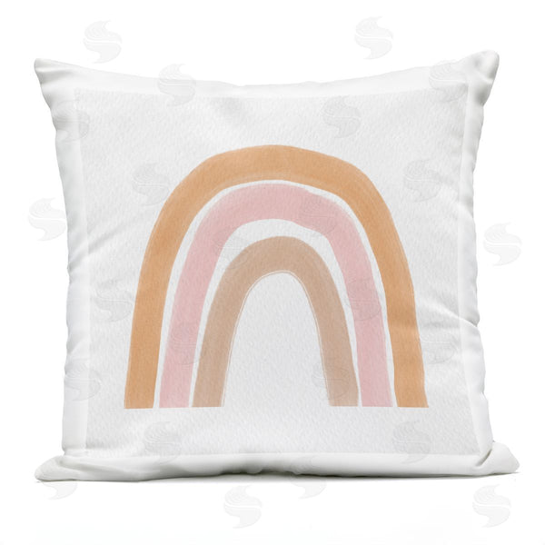 Stupell Industries Amy Brinkman | Neutral Pinks Casual Rainbow Arch Design Printed Throw Pillow