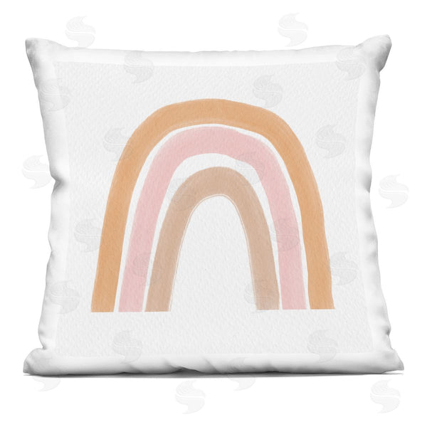 stupell industries Amy Brinkman | Neutral Pinks Casual Rainbow Arch Design Printed Throw Pillow