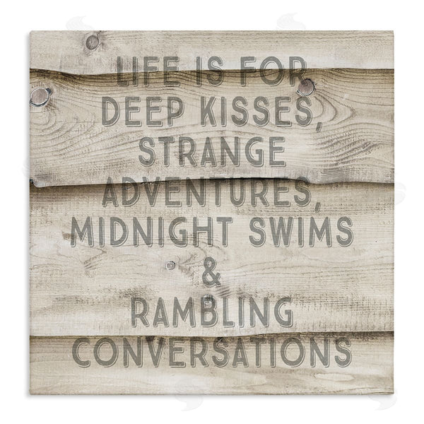 stupell industries Amy Brinkman | Romantic Motivational Typography Phrase Rustic Grain Design Wall Art