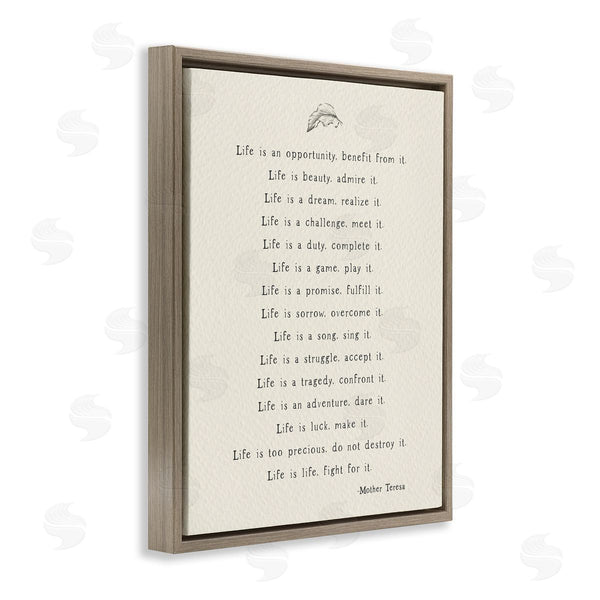 Stupell Industries Amy Brinkman | Uplifting Spiritual Mother Theresa Quote