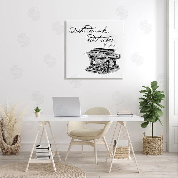 Stupell Industries Amy Brinkman | Vintage Hemmingway Script Quote Classic Typewriter Motif Wall Art