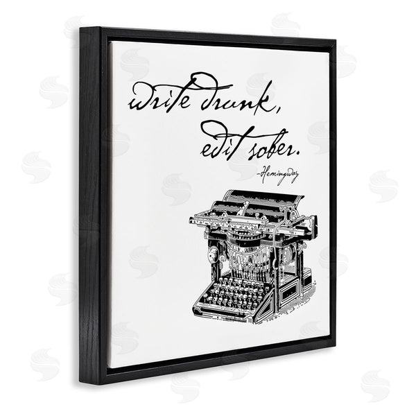 Stupell Industries Amy Brinkman | Vintage Hemmingway Script Quote Classic Typewriter Motif Wall Art