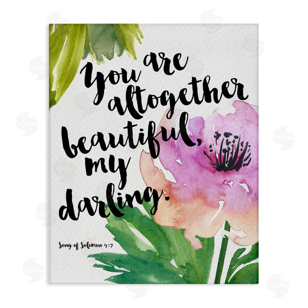 stupell industries Amy Brinkman | You Are Altogether Beautiful Spiritual Calligraphy Quote Wall Art