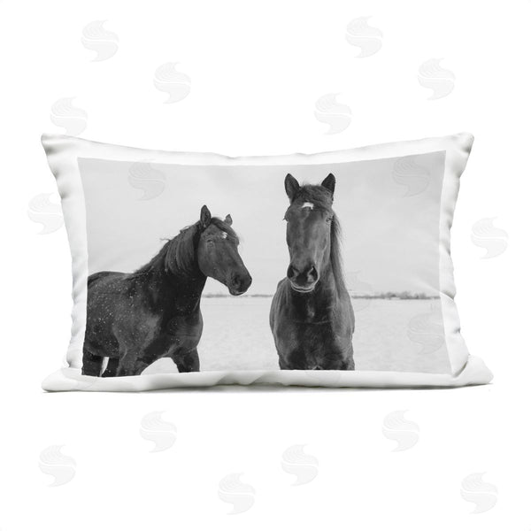 Stupell Industries Amy Carroll | Draisma Hirdes Winter Horses Printed Throw Pillow