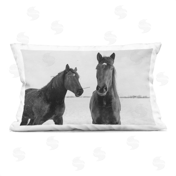 stupell industries Amy Carroll | Draisma Hirdes Winter Horses Printed Throw Pillow