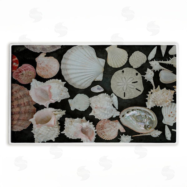 stupell industries Amy Carroll | Summer Shells Display Plush Bath Mat