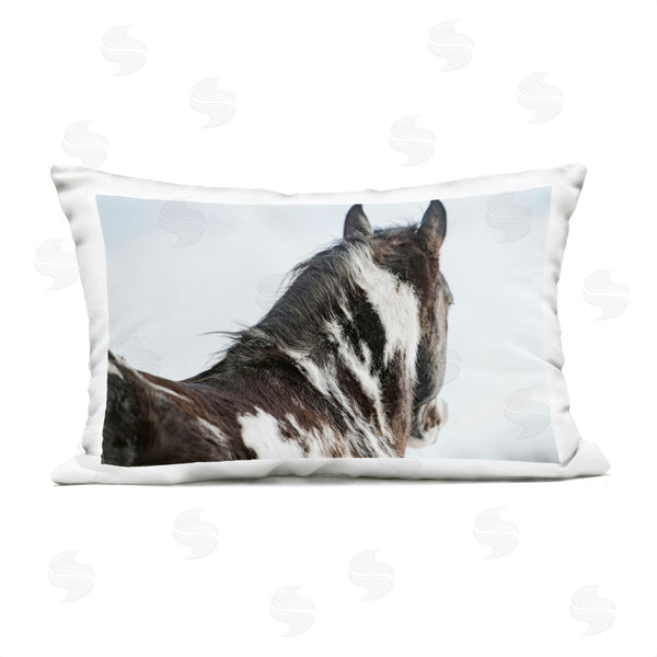 Stupell Industries Amy Carroll | Winter Herd Horse Portrait Printed Throw Pillow