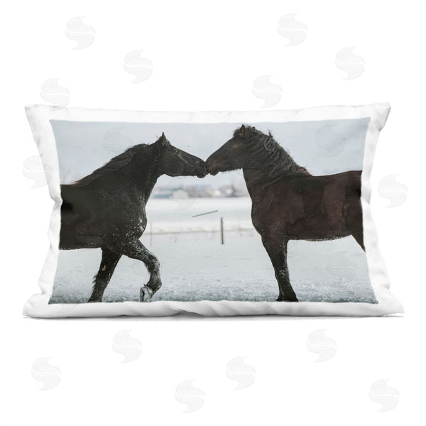 stupell industries Amy Carroll | Winter Horse Pair Printed Throw Pillow