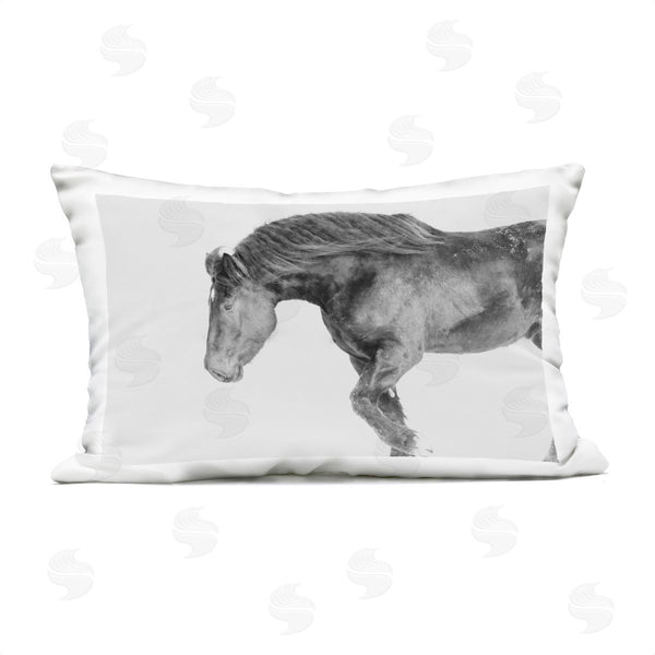 Stupell Industries Amy Carroll | Winter Stallion Gallop Printed Throw Pillow