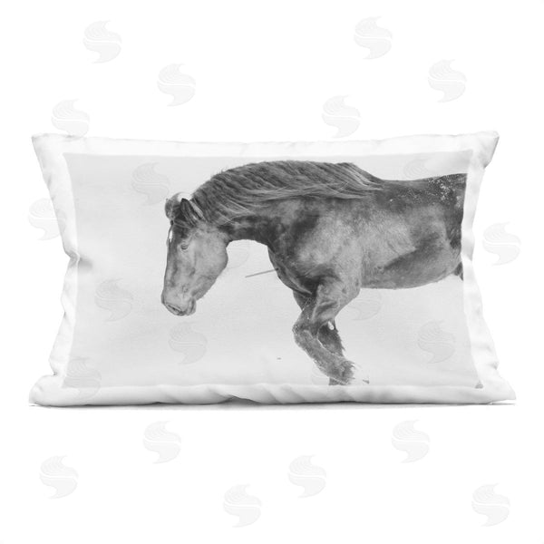 stupell industries Amy Carroll | Winter Stallion Gallop Printed Throw Pillow