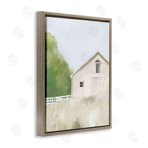 Stupell Industries Amy Hall | Abstract Country Field Fenced Farmland Barn Wall Art