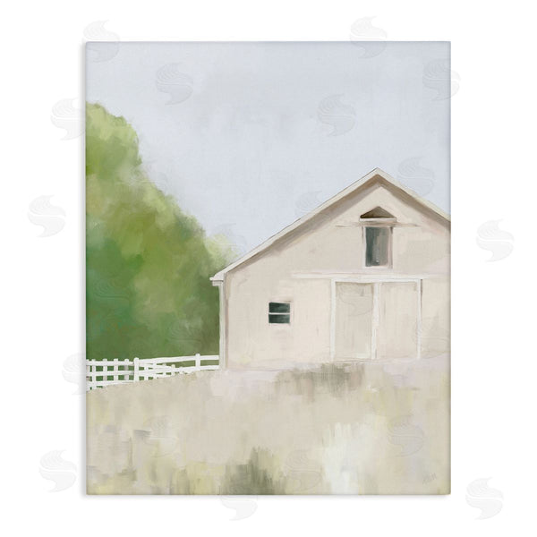 stupell industries Amy Hall | Abstract Country Field Fenced Farmland Barn Wall Art